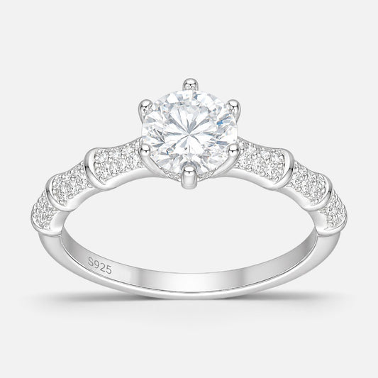 Anillo Solitario Moissanita