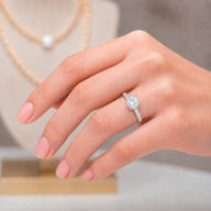 Anillo Solitario Moissanita