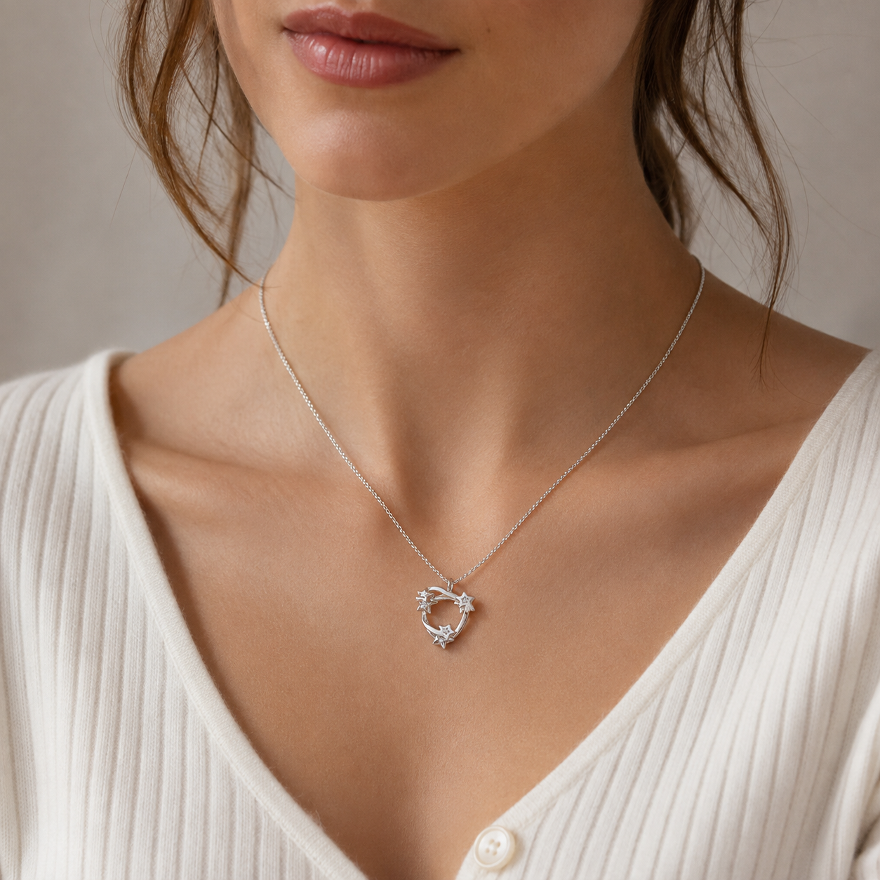 Collar Veneciano Estrellas Circones