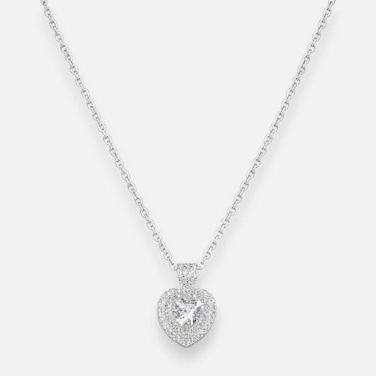 Collar Corazón Circones Pavé