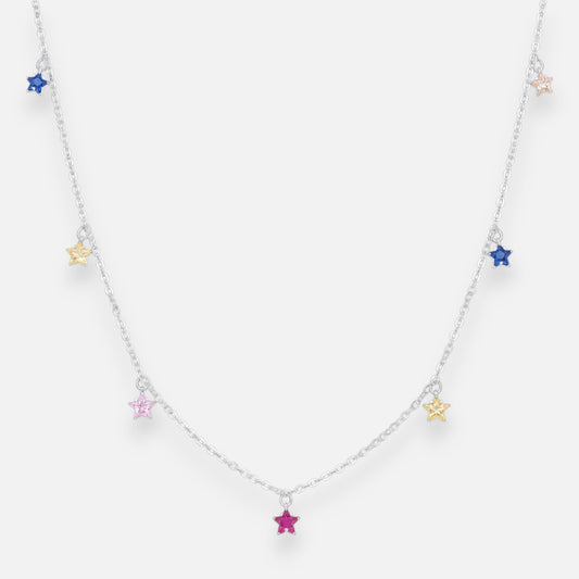Collar Estrellas Circones Multicolor