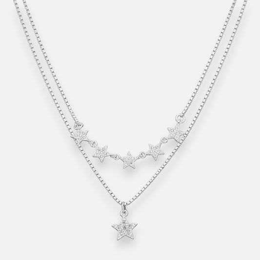 Collar Doble Estrellas Circones