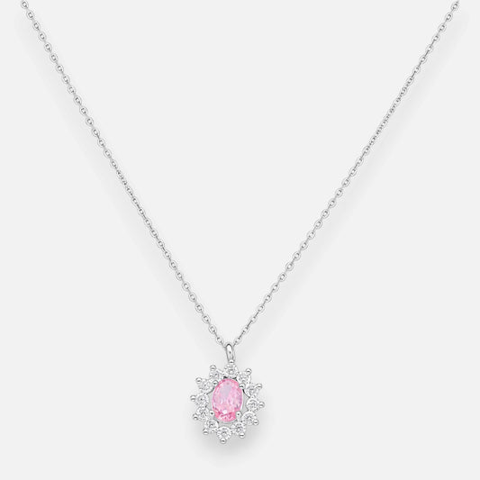 Collar Lady Circón Rosa Francia