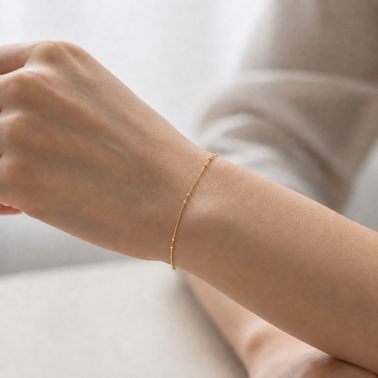 Pulsera Cola de Topo con Hexágonos