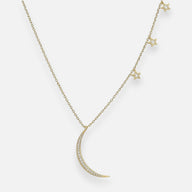 Collar Media Luna Estrellas Circones