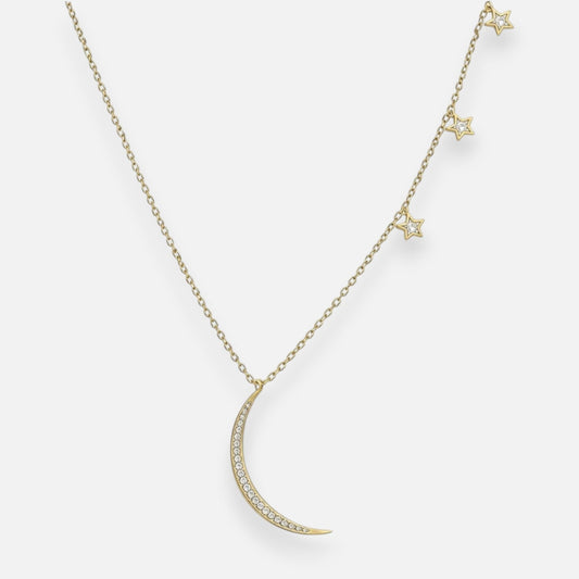 Collar Media Luna Estrellas Circones