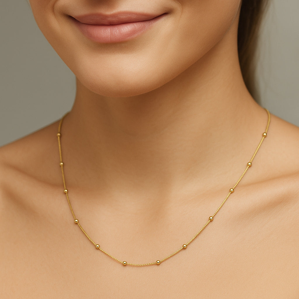 Collar Choker Veneciano con Esferas