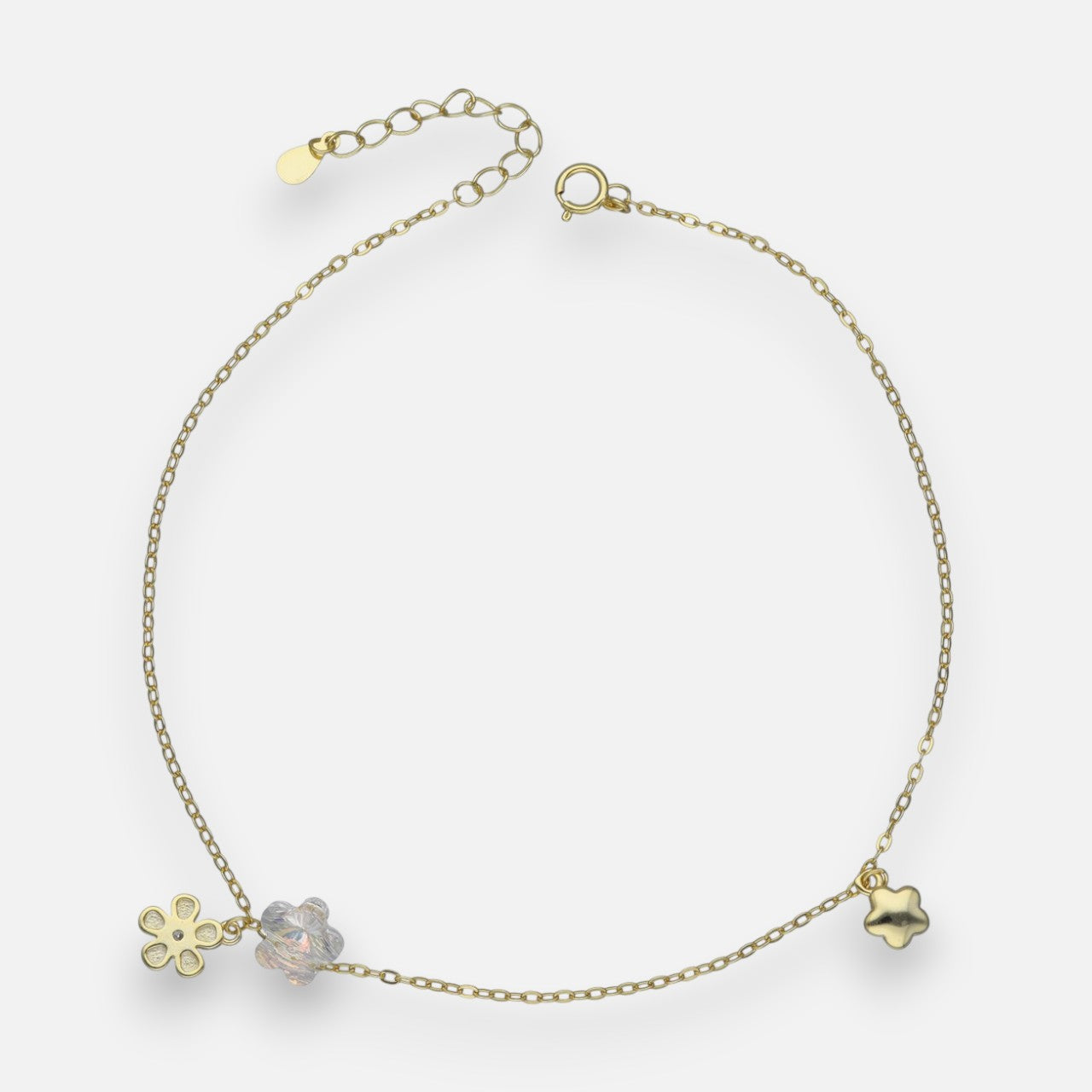 Tobillera Flores Hecho con Cristal Swarovski® Tornasol