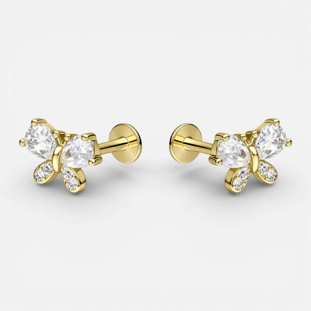 Piercing Flat Mariposa Circones