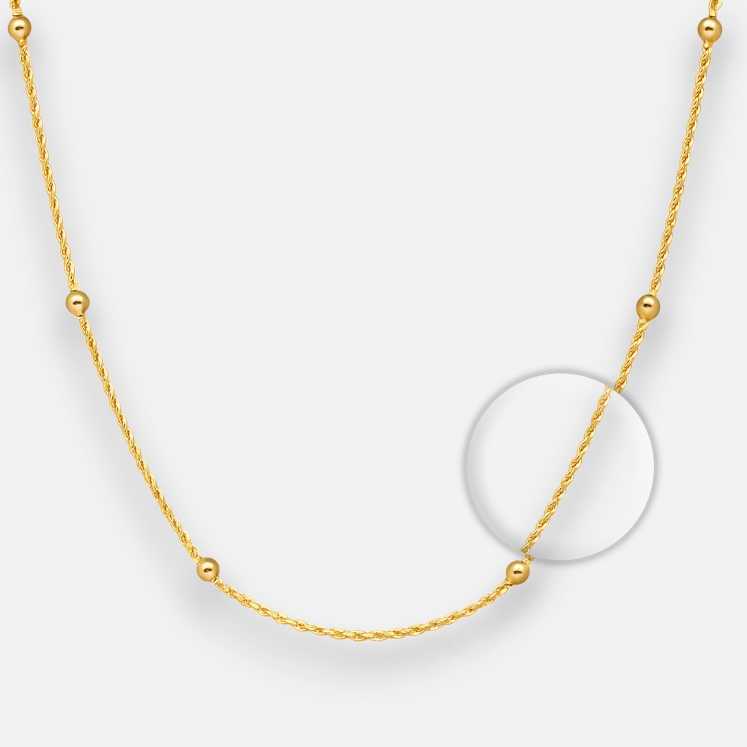 Cadena Turbillon con Bolitas