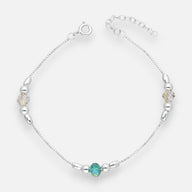Pulsera Esferas Cristales Hecho con Swarovski® Verde