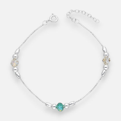 Pulsera Esferas Cristales Hecho con Swarovski® Verde