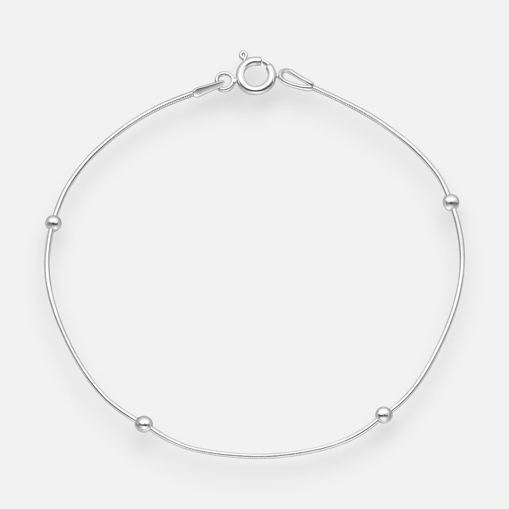 Pulsera Cola de Topo con Esferas
