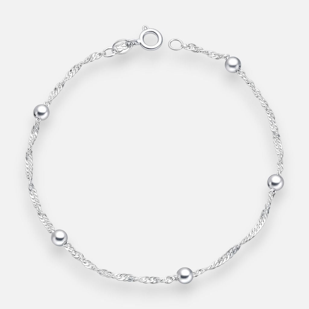 Pulsera Singapur con Esferas