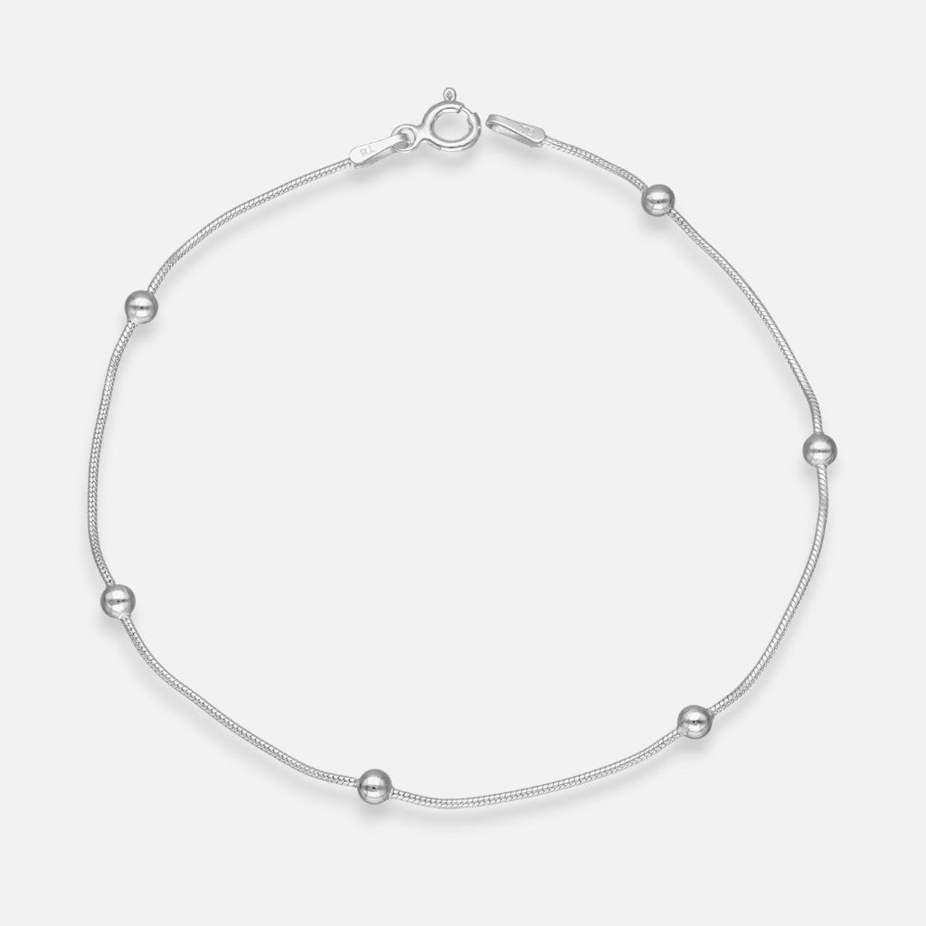 Pulsera Cola de Topo con Esferas