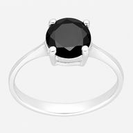 Anillo Solitario Circón Ónix