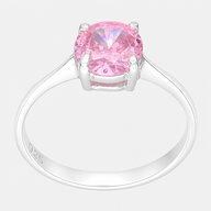 Anillo Solitario Circón Rosa Francia