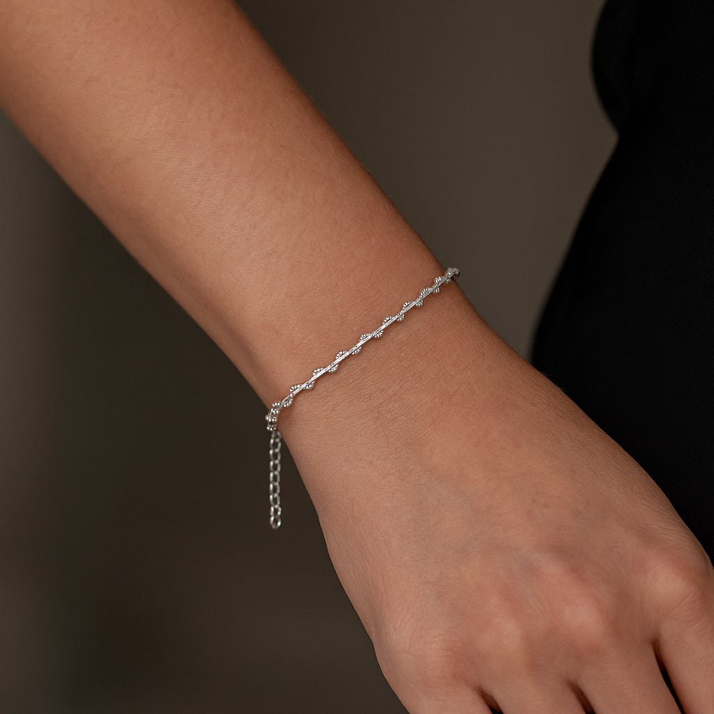 Pulsera Cola de Topo Esferas Trenzadas