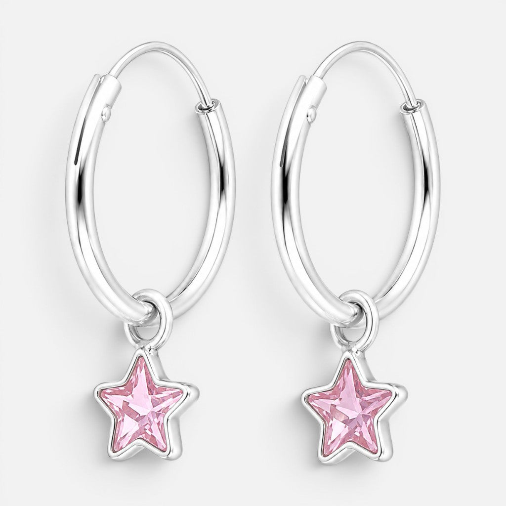Argolla Estrella Circón Rosa Francia 12 mm