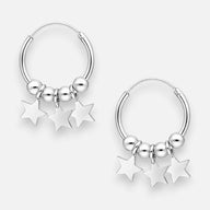 Argolla Esferas Estrellas 14 mm