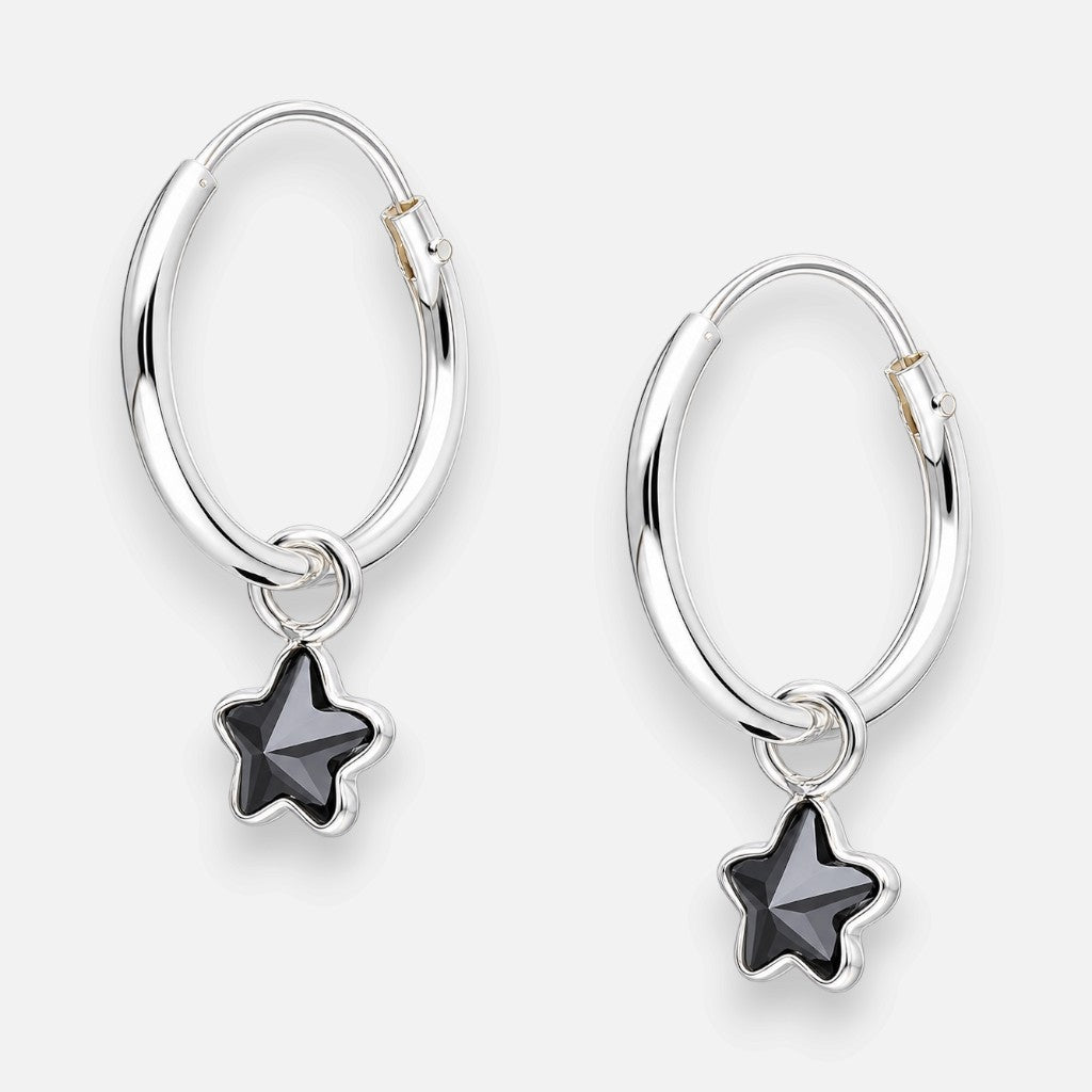 Argolla Estrella Circón Ónix 12 mm