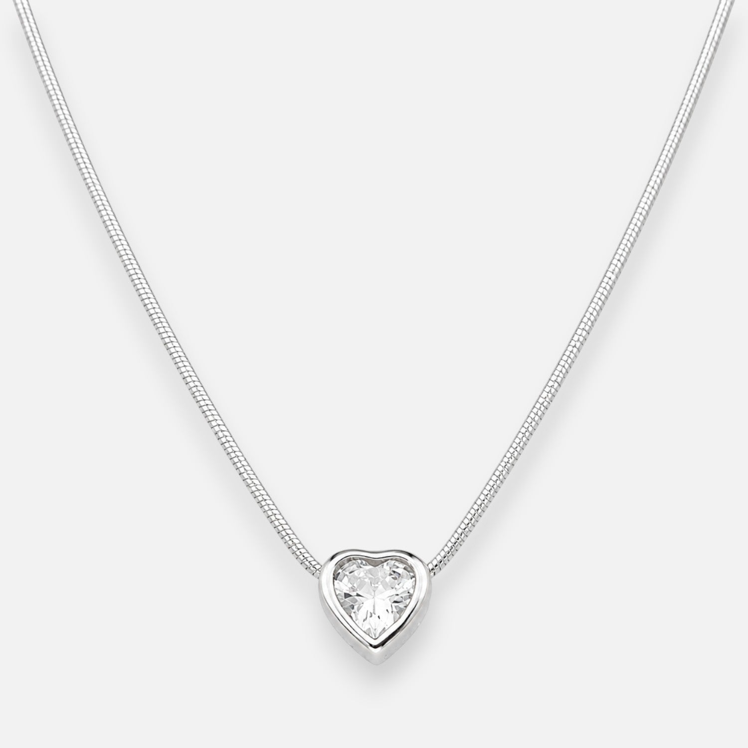 Collar Choker Cola de Topo Corazón Circón