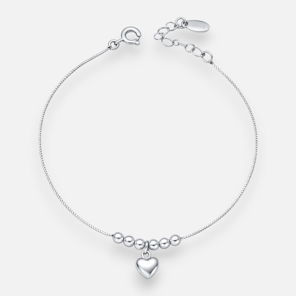 Pulsera Veneciana Corazón Esferas