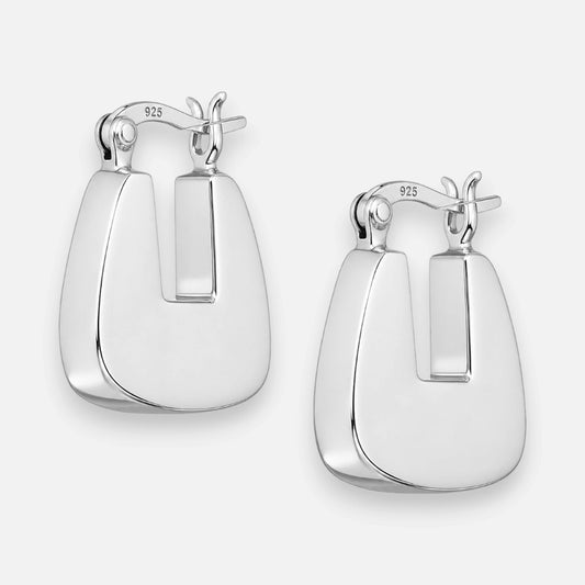 Argolla Triangular Chunky 17x4 mm