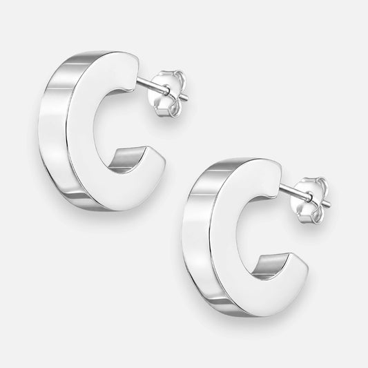 Argolla Chunky Corte Cuadrado 19x5 mm