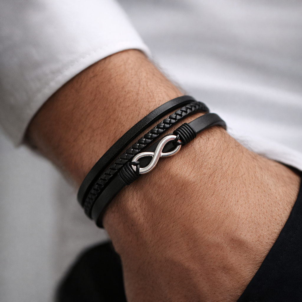 Pulsera Acero Quirúrgico Trenzada Infinito