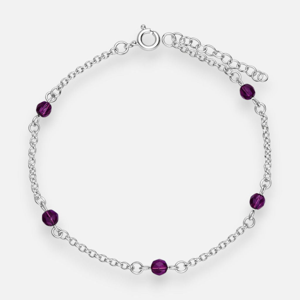 Pulsera Cristales Hecho con Swarovski® Fucsia