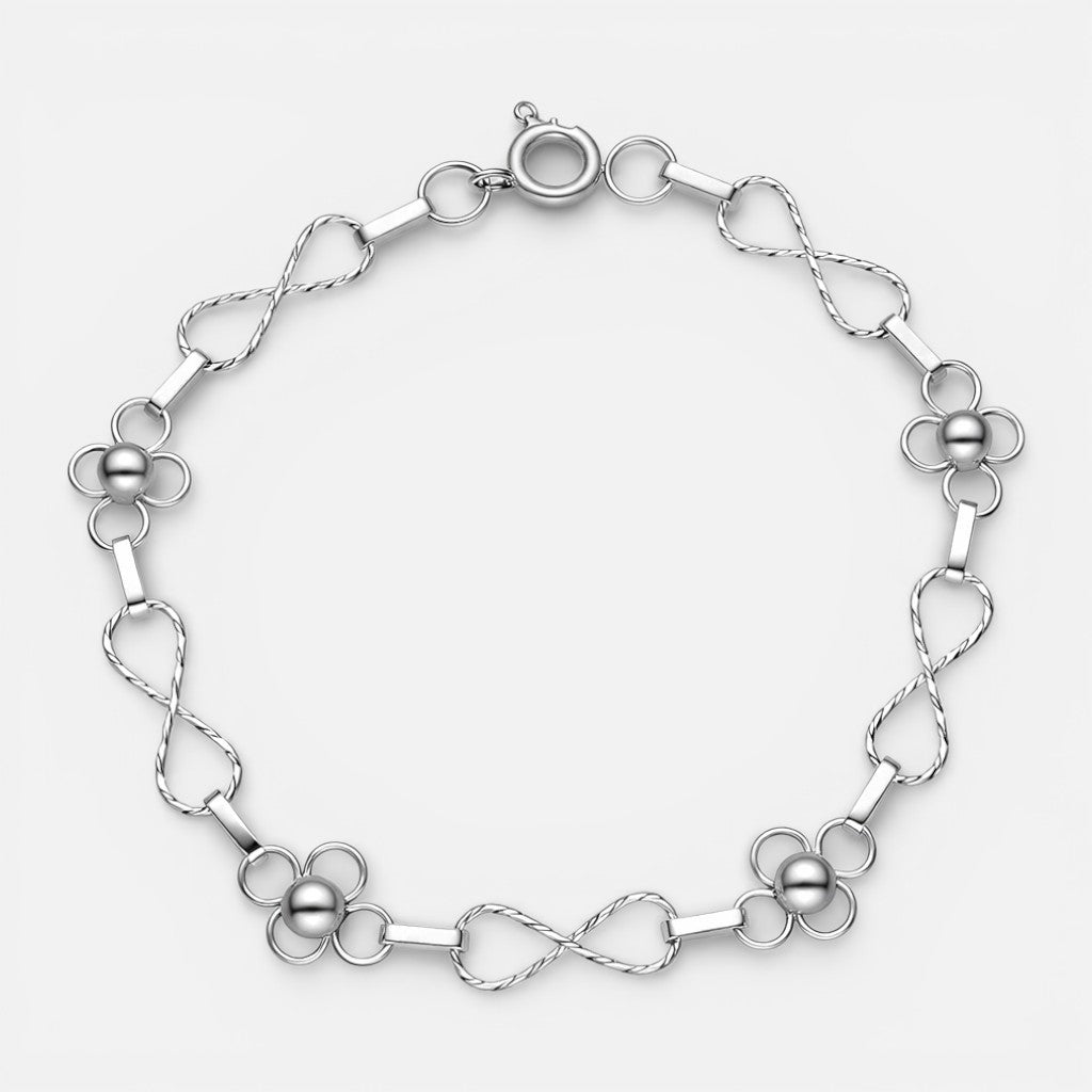 Pulsera Flores Infinitos Entorchados