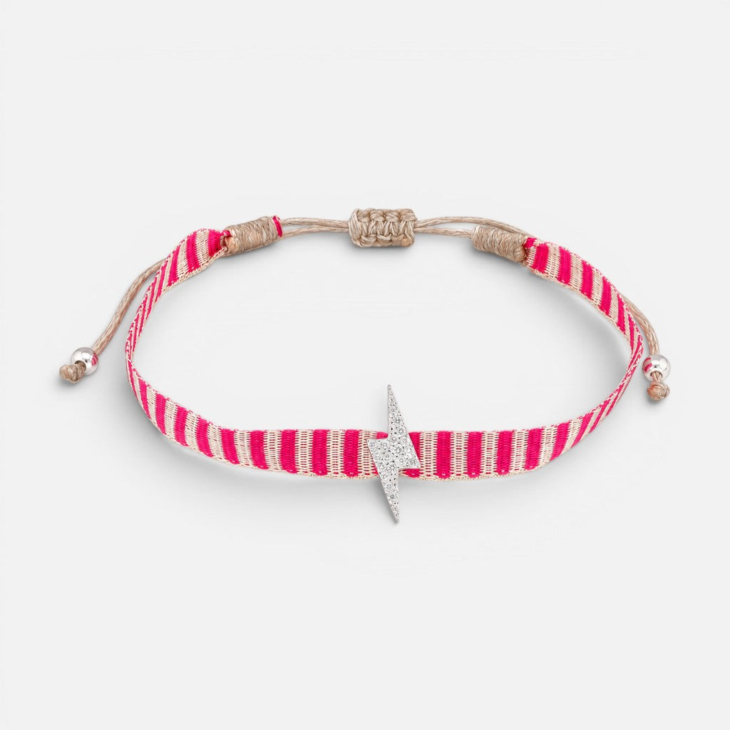 Pulsera Cinta Fucsia Ajustable Rayo Circones