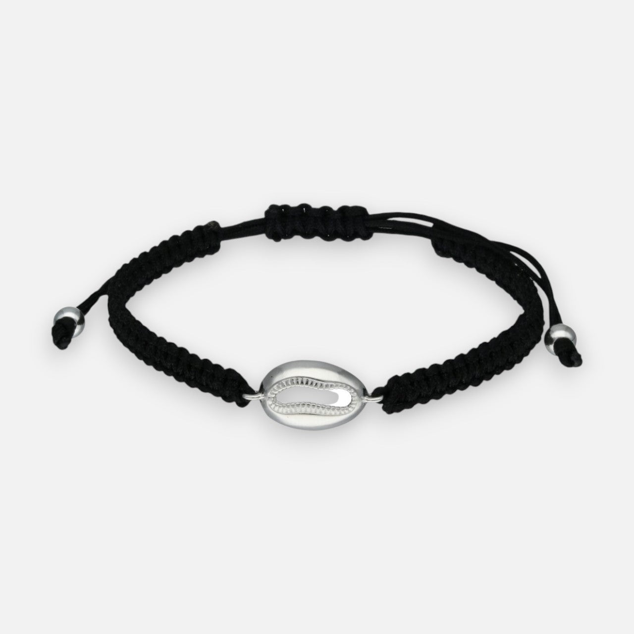 Pulsera Hilo Negro Ajustable Concha
