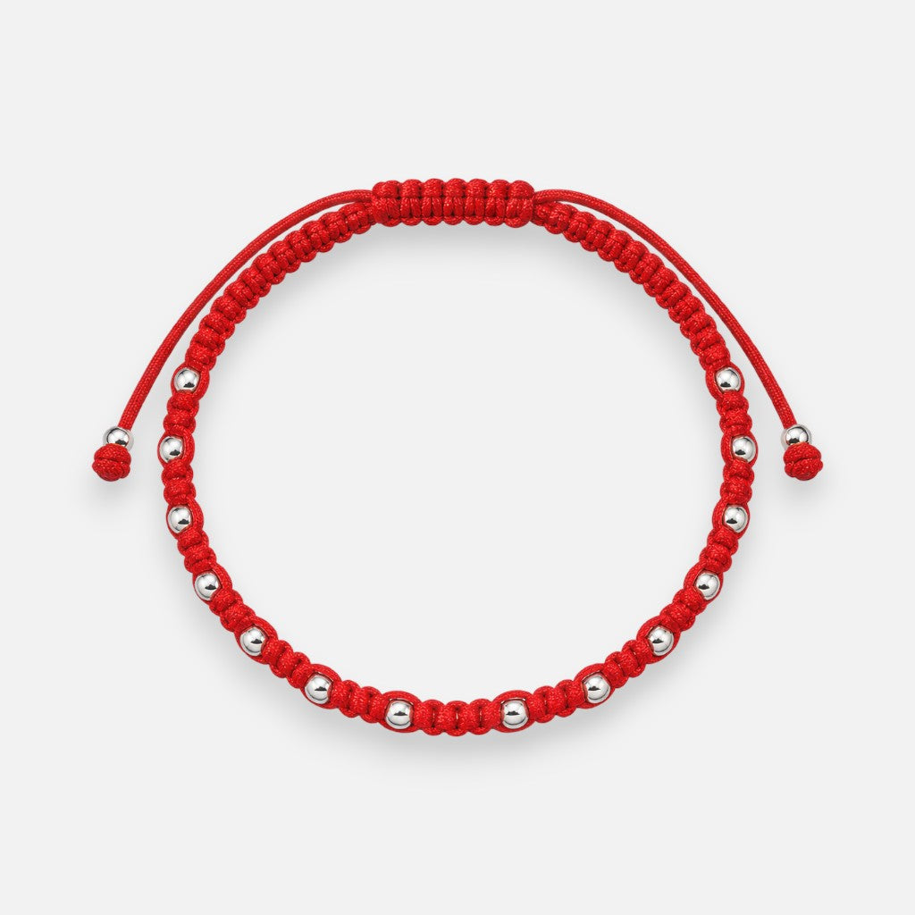 Pulsera Hilo Rojo Ajustable Esferas