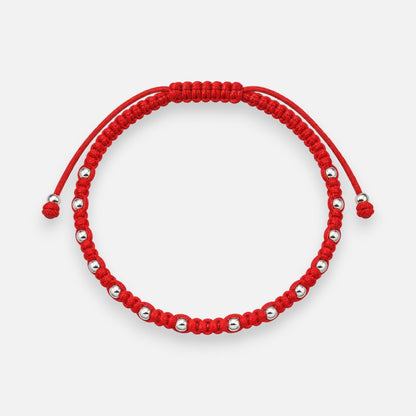 Pulsera Hilo Rojo Ajustable Esferas