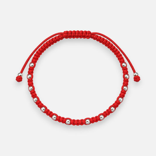Pulsera Hilo Rojo Ajustable Esferas