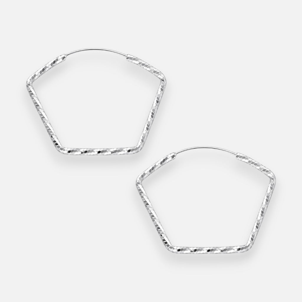 Argolla Pentágono Facetada 30x38 mm