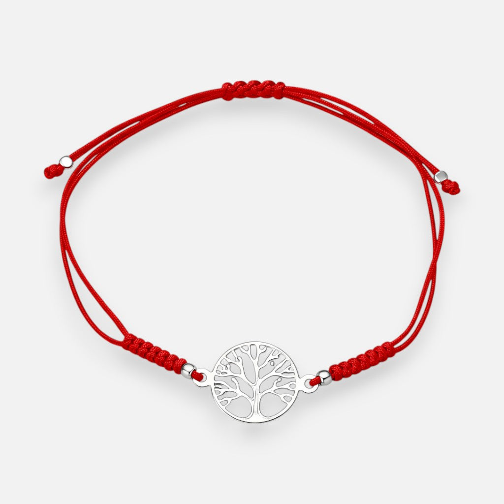 Pulsera Hilo Rojo Ajustable Árbol de la vida