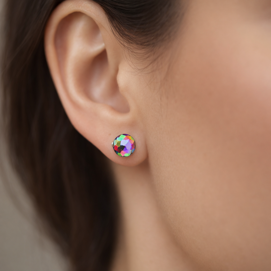 Aro Esfera Cristal Tornasol 8 mm