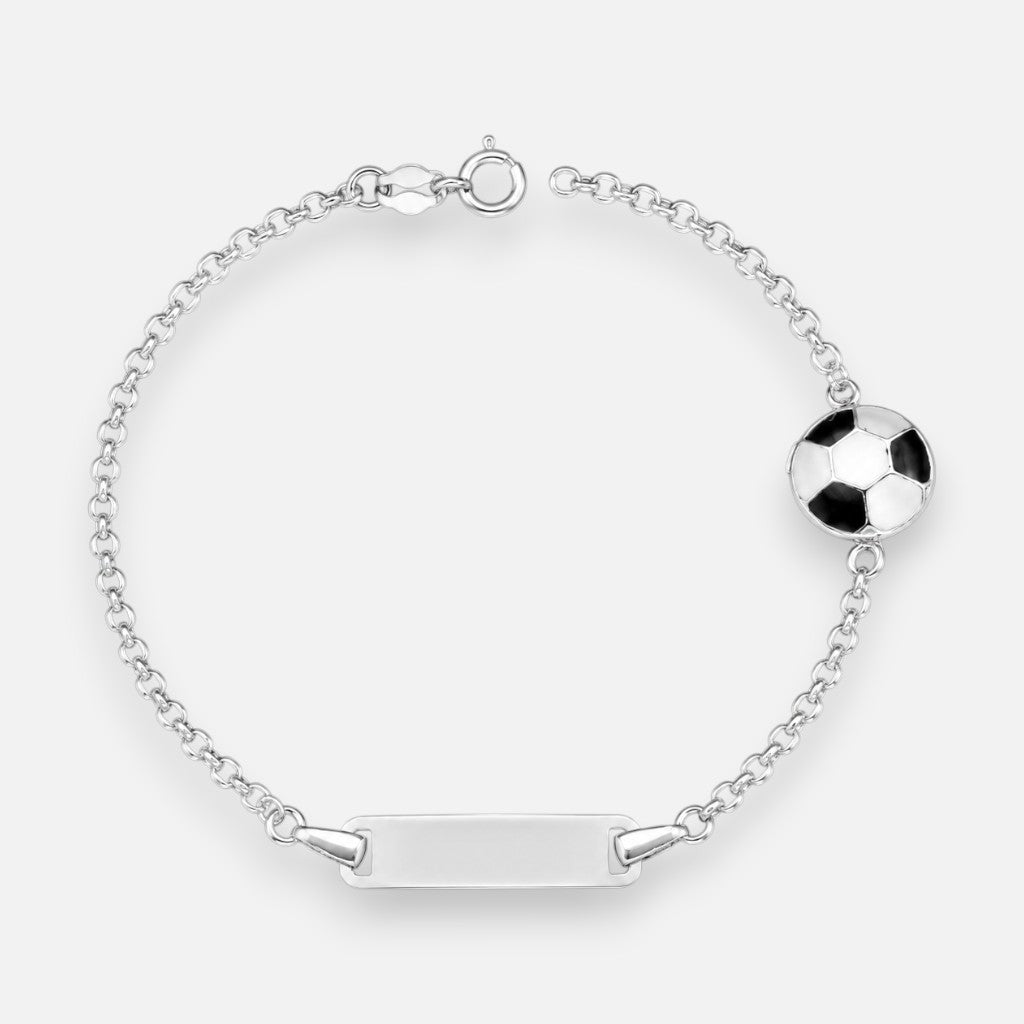 Pulsera Piocha Pelota de Fútbol Esmaltada 17 cm