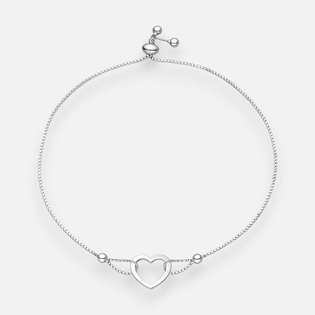 Pulsera Ajustable Corazón Esferas