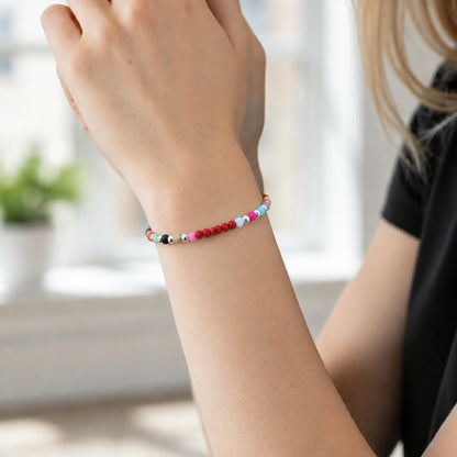 Pulseras Esferas Cristales Multicolor