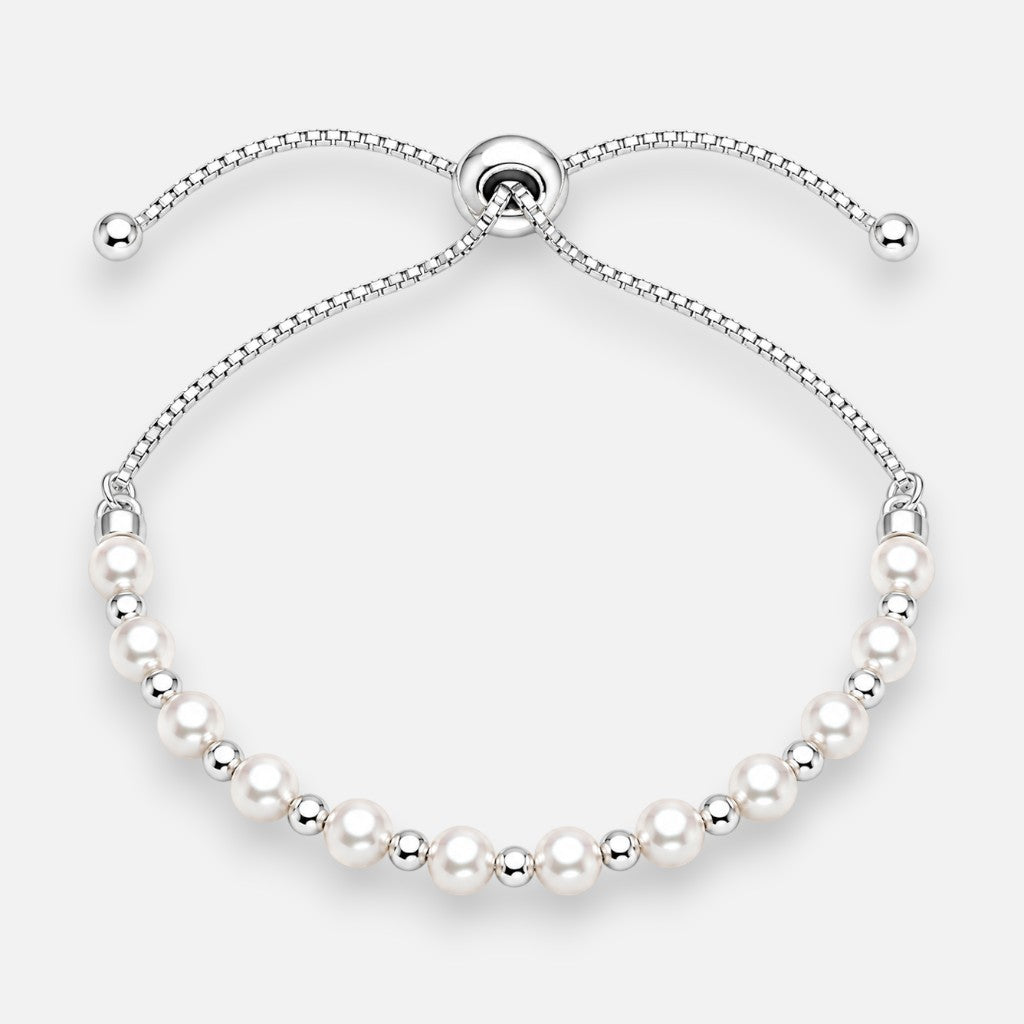 Pulsera Ajustable Perlas Esferas