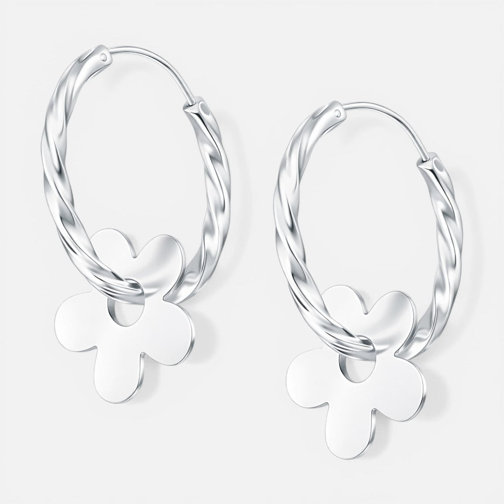 Argolla Entorchada Flor 18 mm