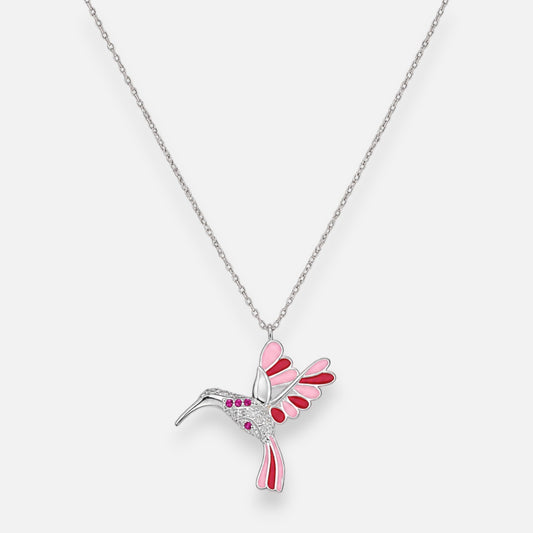 Collar Colibri Esmaltado Multicolor Circones