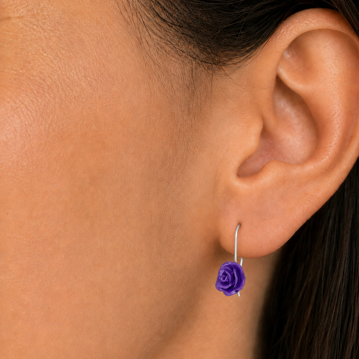 Aro Flor Morada 10 mm