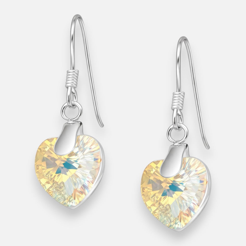 Aro Corazón Hecho con Cristal Swarovski® Tornasol