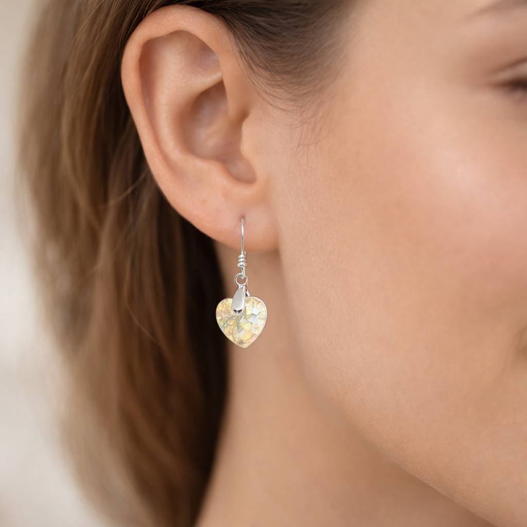 Aro Corazón Hecho con Cristal Swarovski® Tornasol