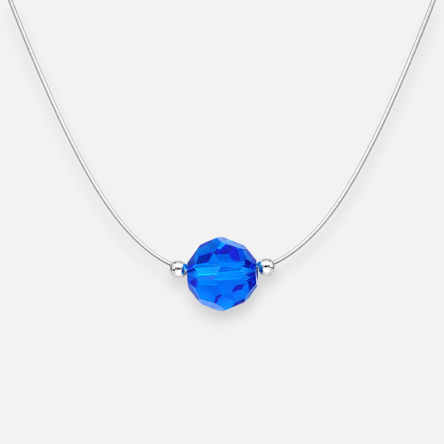 Collar Fantasma Esfera Hecho con Cristal Swarovski® Azul